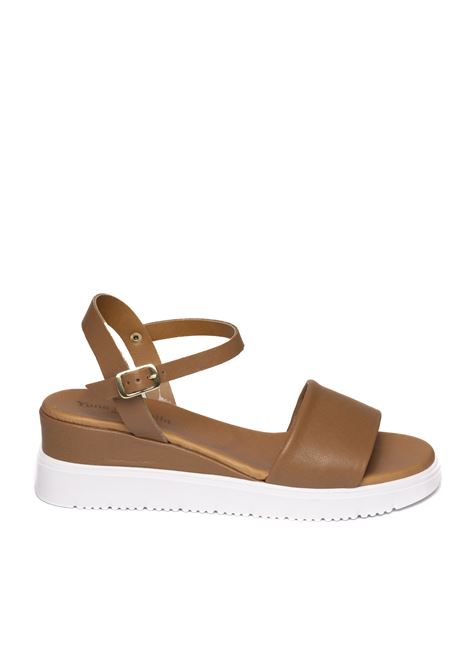 Tan leather sandal YUNA MARSELLA | FZ3-02XLVIT-CUOIO